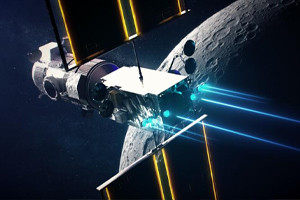Concept art of Maxar’s Power and Propulsion Element. (Copyright: NASA)