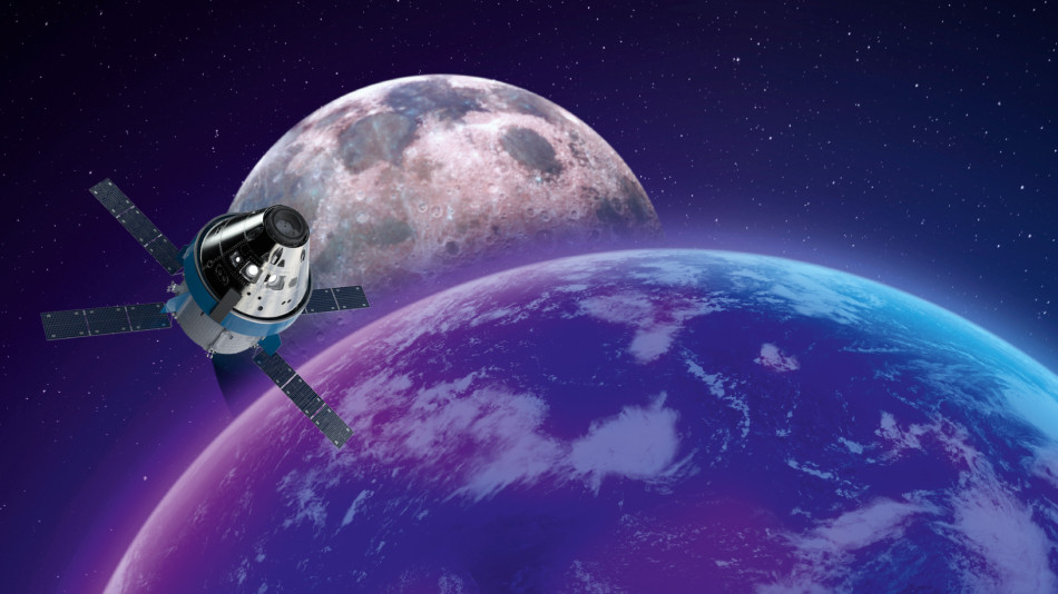 Illustration of Orion in space 