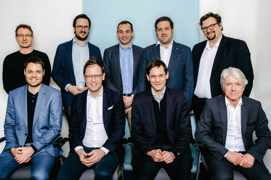 TTTech ZYNE Project team + Georg Kopetz (TTTech) + Franz Zöchbauer & Andreas Bräuer (VERBUND X Ventures)