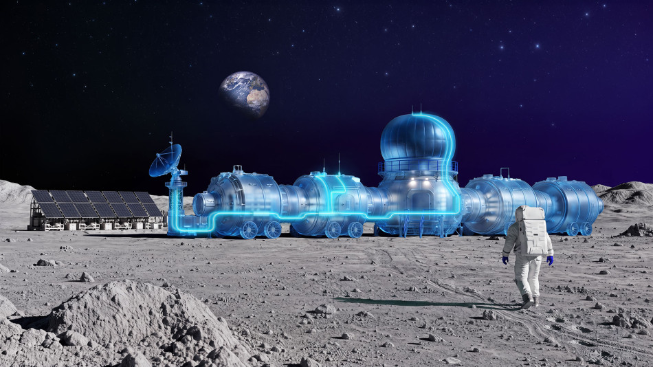 Lunar base illustration